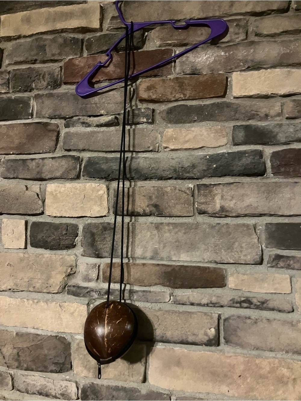 Vintage coconut shell crossbody purse